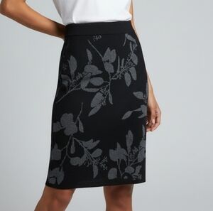 H&M Sparkle Leaves Stretchy Pencil Skirt